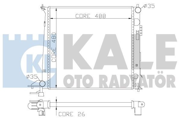 KALE OTO RADYATÖR Radiaator,mootorijahutus 341960